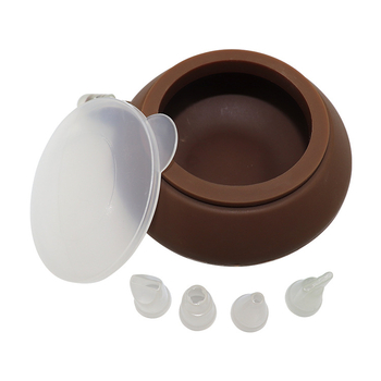 Instrument mare din silicon pentru decorarea prăjiturilor, în formă de ceai, duză de cremă pentru macarons