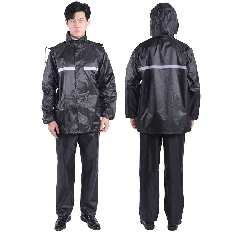 Set impermeabil reflectorizant cu pantaloni de ploaie, tip split, pentru adulți – protecție totală împotriva ploii, unisex, pentru muncă, livrare, ciclism, drumeții și vehicule electrice