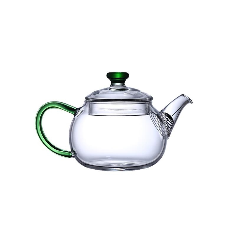 Ceainic de sticlă pentru ceai verde, mic, pentru o singură porție, cu filtru, set Gongfu rafinat pentru infuzare pe aragaz