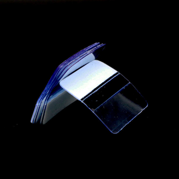 100 bucăți cârlige din PVC transparente pentru carduri de afișaj bijuterii, cu adeziv autoadeziv