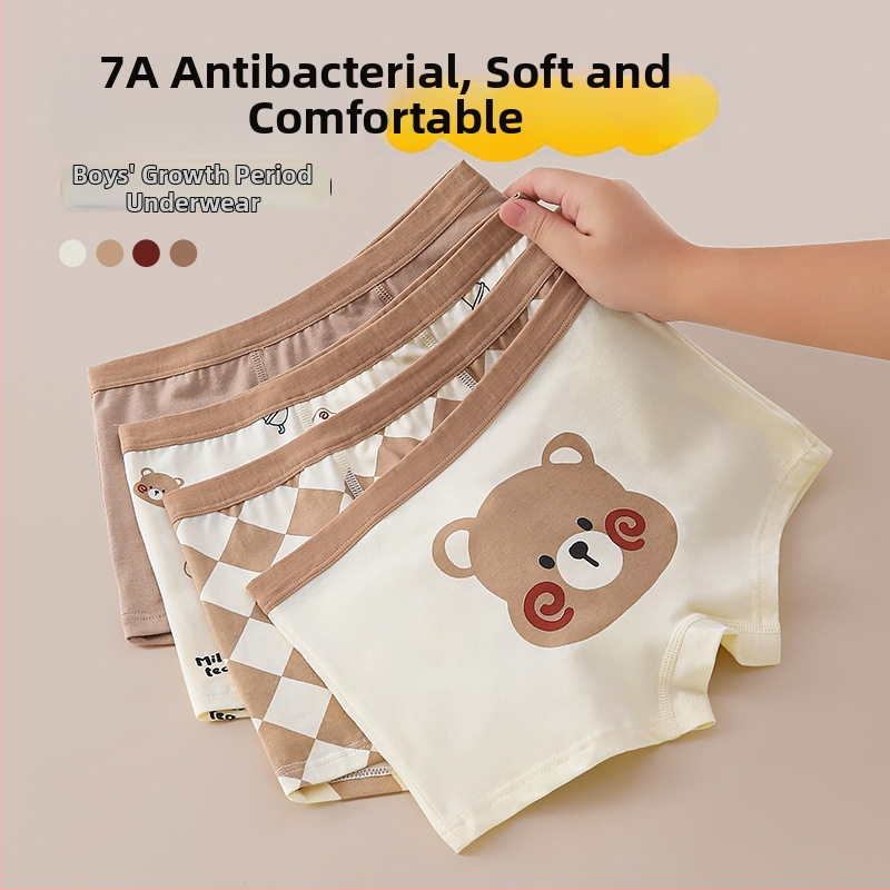 Chlapčenské boxerky z čistej bavlny, triedy A, pre vek 3 – 8 rokov, antibakteriálne, 95 % bavlna, 5 % spandex
