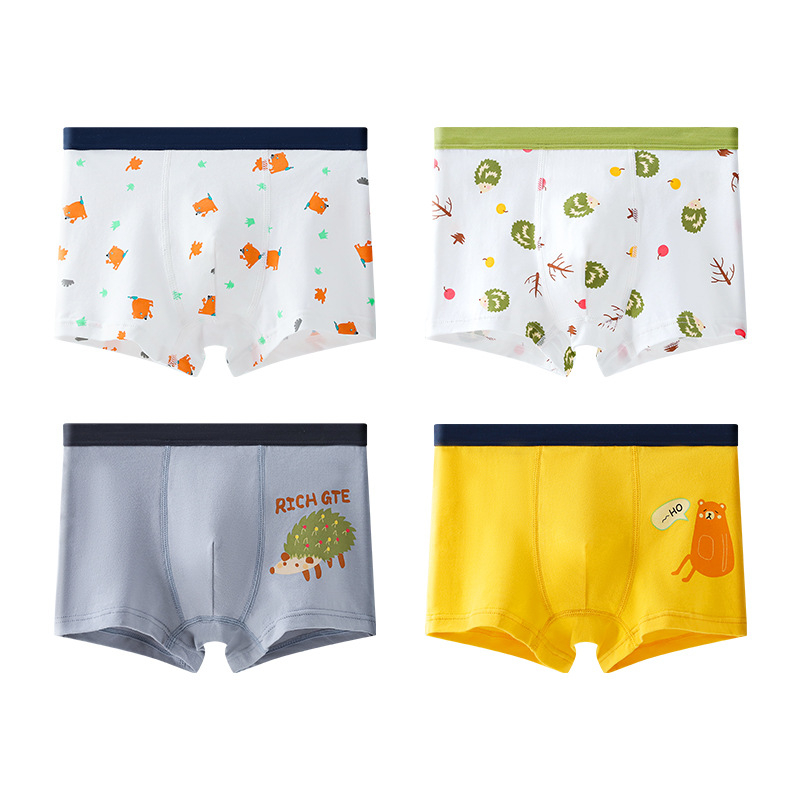 Boxer pentru copii din bumbac de clasă A, antibacterian, pentru copii între 3 și 8 ani, 95% bumbac, 5% elastan