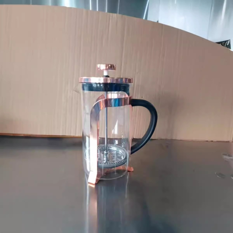 Mașină de cafea și ceai din sticlă cu presă franceză, filtru pentru lapte și filtru, sticlă borosilikată, rezistentă la temperaturi înalte