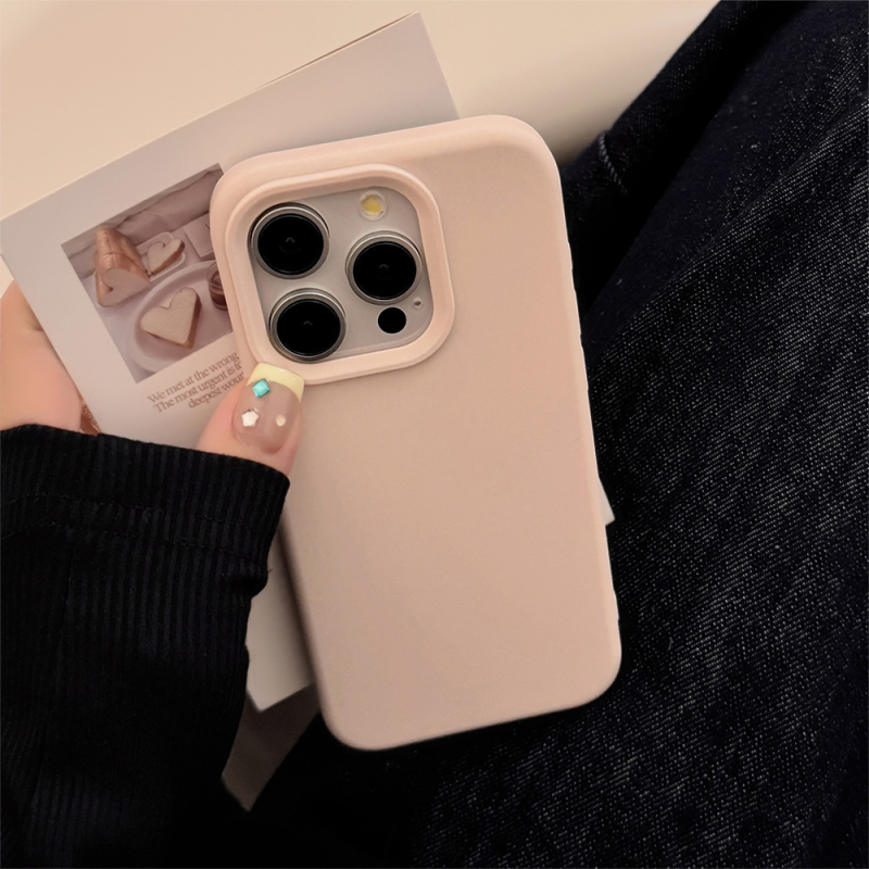 Husă de protecție din silicon cu acoperire completă pentru iPhone (serie 11–14), antișoc, design simplu monocrom. Culori: Alb, Galben, Verde, Roșu Roz, Alb Antic.