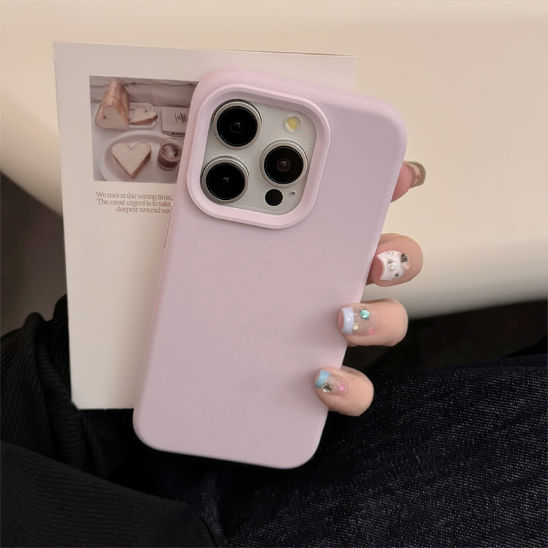 Husă de protecție din silicon cu acoperire completă pentru iPhone (serie 11–14), antișoc, design simplu monocrom. Culori: Alb, Galben, Verde, Roșu Roz, Alb Antic.