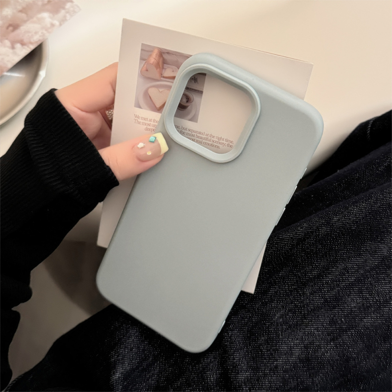 Husă de protecție din silicon cu acoperire completă pentru iPhone (serie 11–14), antișoc, design simplu monocrom. Culori: Alb, Galben, Verde, Roșu Roz, Alb Antic.