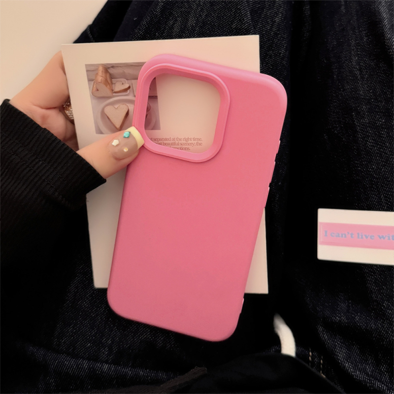 Husă de protecție din silicon cu acoperire completă pentru iPhone (serie 11–14), antișoc, design simplu monocrom. Culori: Alb, Galben, Verde, Roșu Roz, Alb Antic.