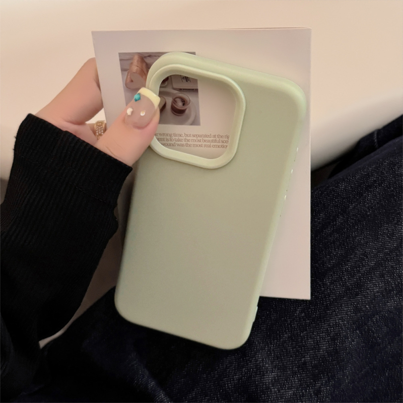 Husă de protecție din silicon cu acoperire completă pentru iPhone (serie 11–14), antișoc, design simplu monocrom. Culori: Alb, Galben, Verde, Roșu Roz, Alb Antic.