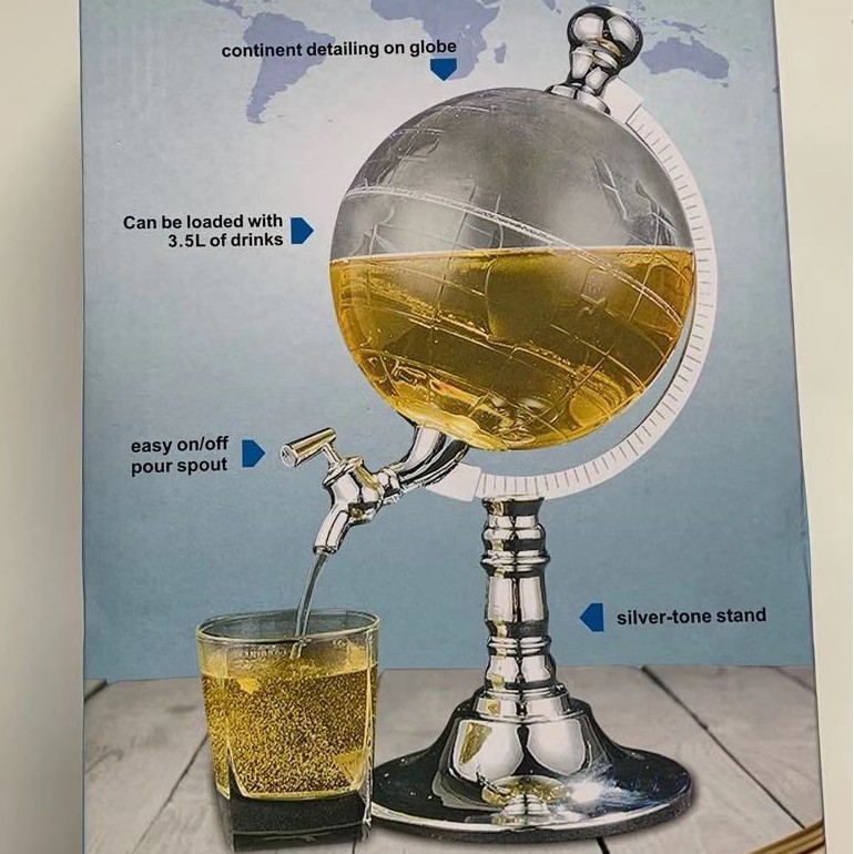 Suport din plastic pentru vin în formă de glob, dispenser de vin din fructe, dozator invers, suport pentru pahare, aspect premium