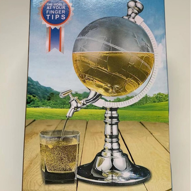 Suport din plastic pentru vin în formă de glob, dispenser de vin din fructe, dozator invers, suport pentru pahare, aspect premium