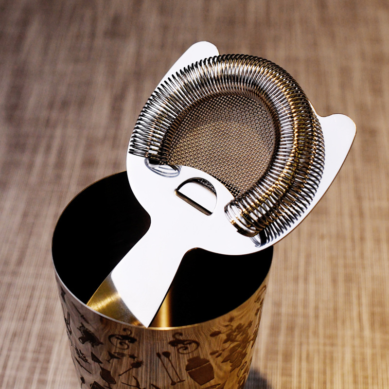 Filtru de gheață din oțel inoxidabil 304, plasă de filtrare pentru bar, filtru fin pentru cocktailuri, filtru de gheață Boston, filtru pentru lichior