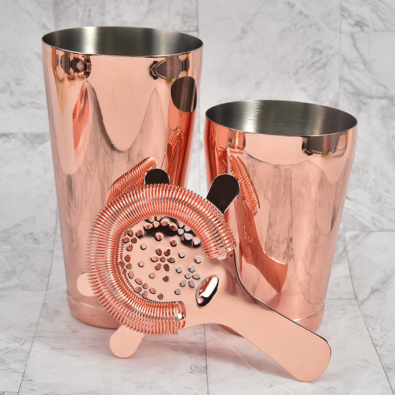 Set de shaker pentru cocktail din oțel inoxidabil, 11 piese, cu strecurător