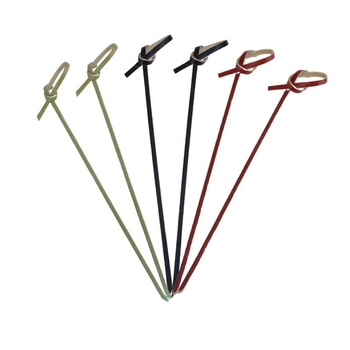 Bețișoare de bambus cu design nod floare pentru cocktailuri, deserturi, burgeri și fructe