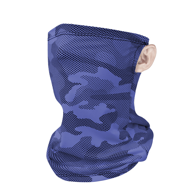 Fular de vară pentru protecție solară cu mască facială integrală, pentru ciclism în aer liber – Ice Silk, unisex
