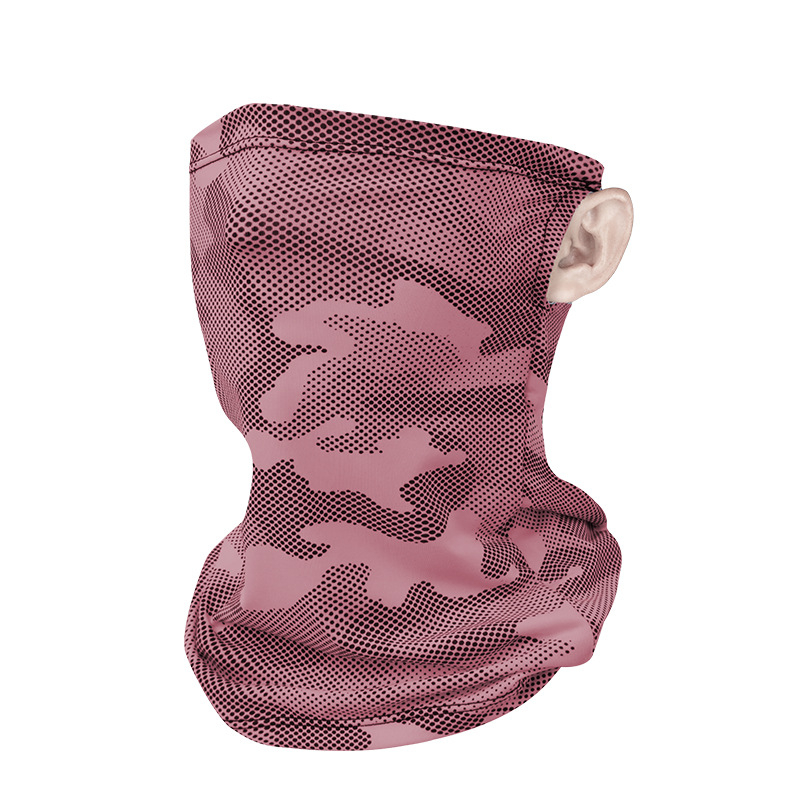 Fular de vară pentru protecție solară cu mască facială integrală, pentru ciclism în aer liber – Ice Silk, unisex