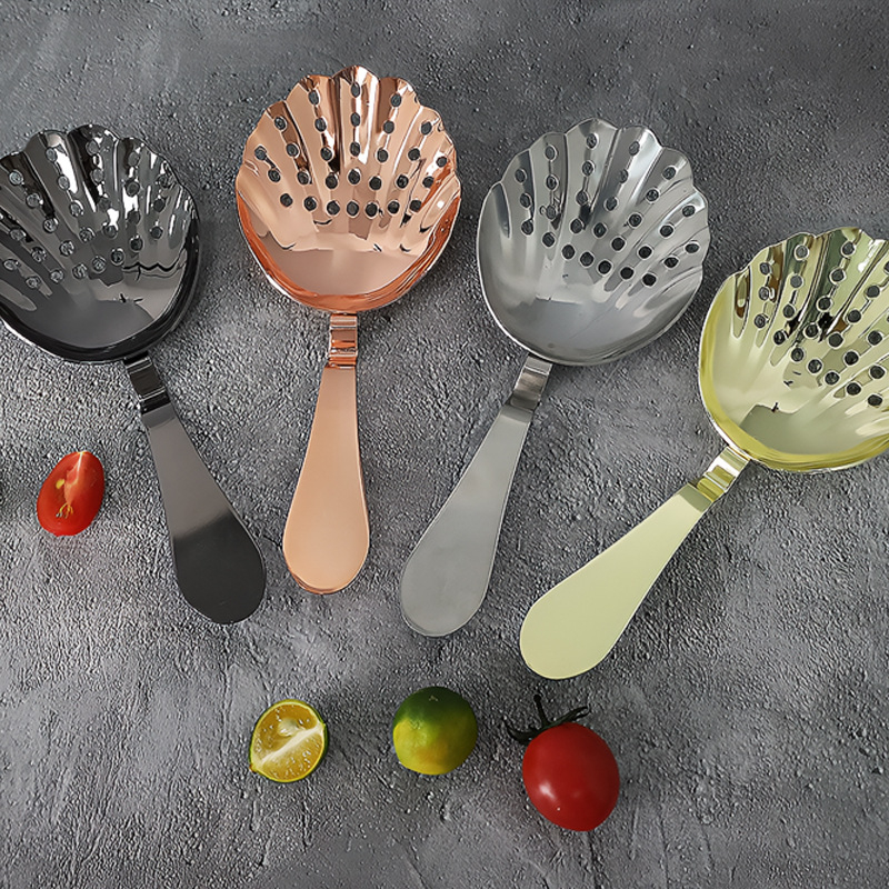 Lingură filtrare gheață din oțel inoxidabil 304, Julep Strainer pentru bar