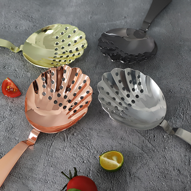 Lingură filtrare gheață din oțel inoxidabil 304, Julep Strainer pentru bar