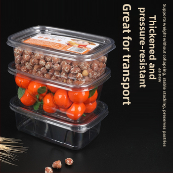 Cutie transparentă de patiserie, de unică folosință, rezistentă la presiune și umezeală, ambalaj pentru take-out de prăjituri, produse de patiserie și fructe