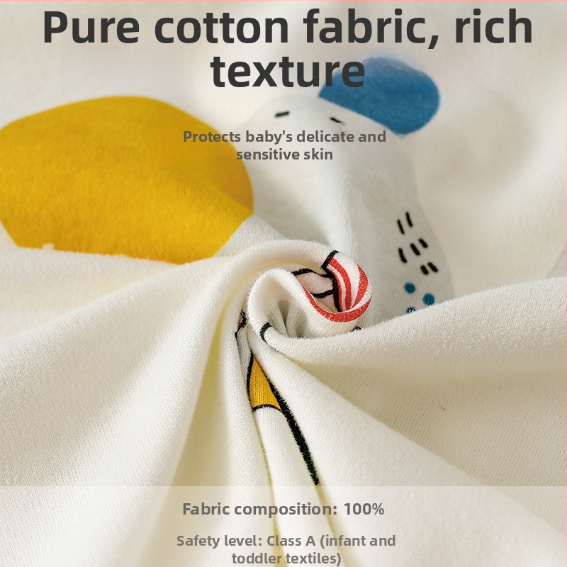 Set pentru copii din bumbac 100% pentru patru anotimpuri: set din două piese cu bluză cu mânecă lungă și pantaloni, unisex