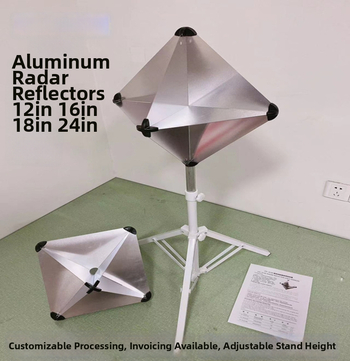 Reflector unghiular din aluminiu pentru uz marin, reflector radar în dimensiunile 12/16/18/24 inci, cu suport