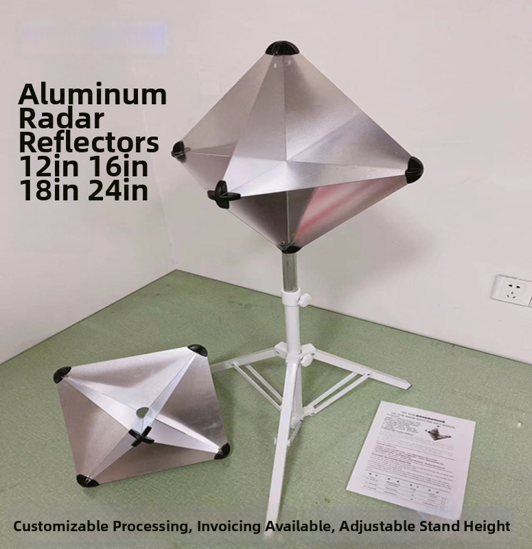 Reflector unghiular din aluminiu pentru uz marin, reflector radar în dimensiunile 12/16/18/24 inci, cu suport
