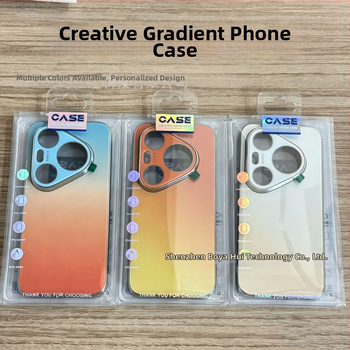 Funda din sticlă cu gradient curcubeu pentru Huawei Pura90Pro și Mate80Pro, protecție electroplată integrală
