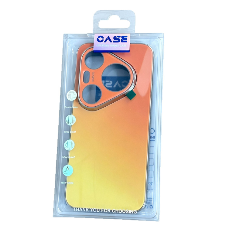 Funda din sticlă cu gradient curcubeu pentru Huawei Pura90Pro și Mate80Pro, protecție electroplată integrală