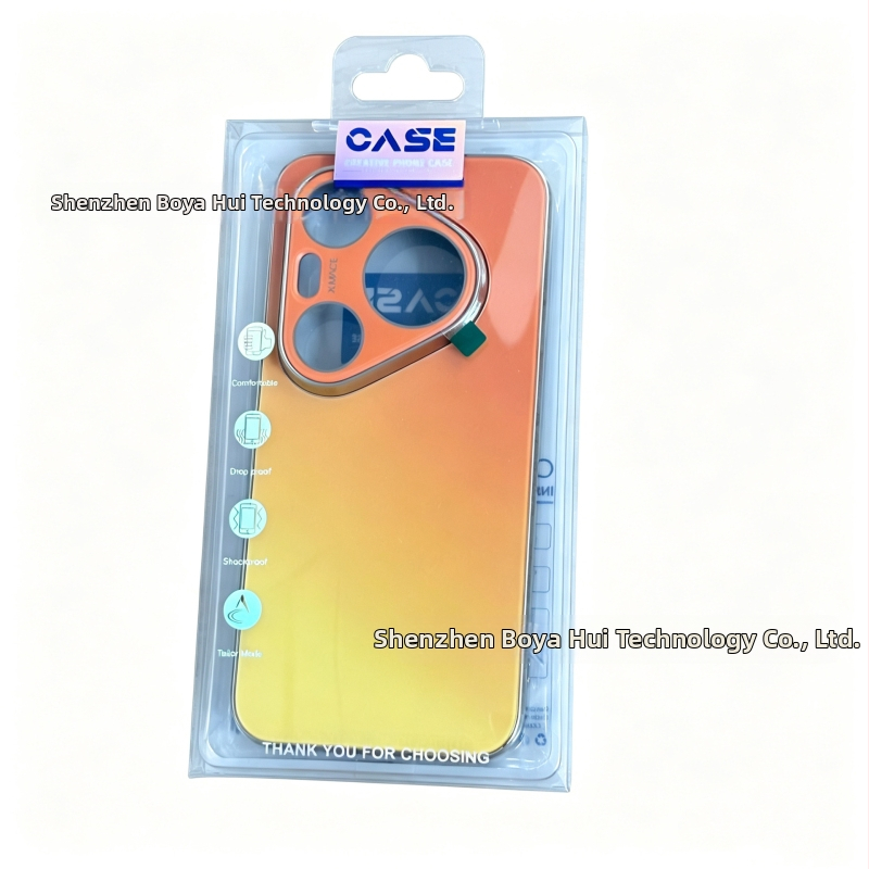 Funda din sticlă cu gradient curcubeu pentru Huawei Pura90Pro și Mate80Pro, protecție electroplată integrală