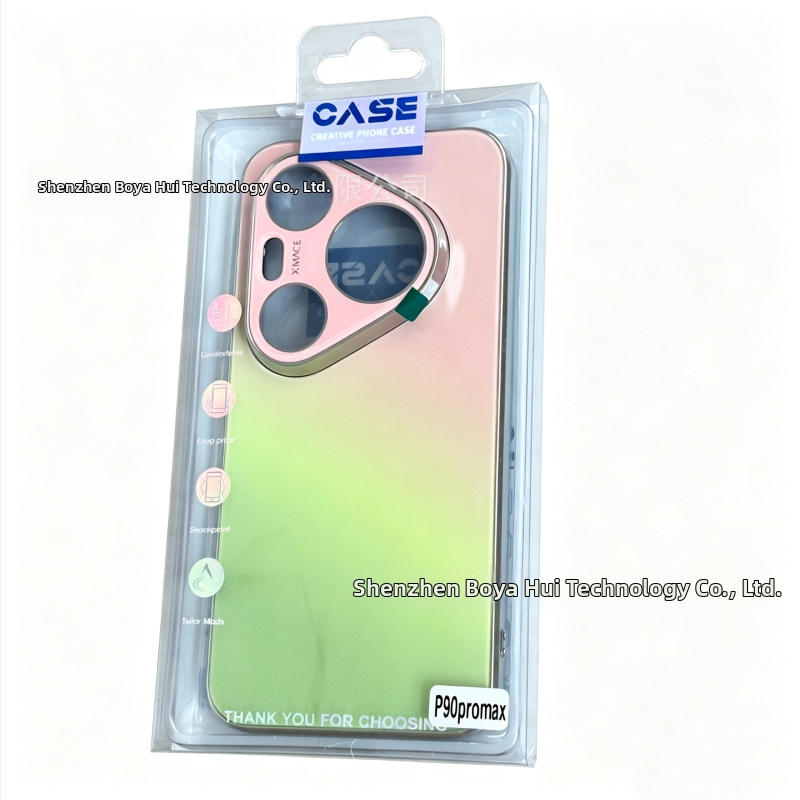 Funda din sticlă cu gradient curcubeu pentru Huawei Pura90Pro și Mate80Pro, protecție electroplată integrală