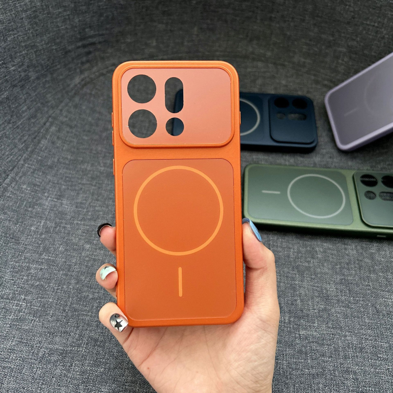 Carcasă magnetică OPPO Find X9 Pro, finisaj mat, portocaliu, protecție anti-cadere