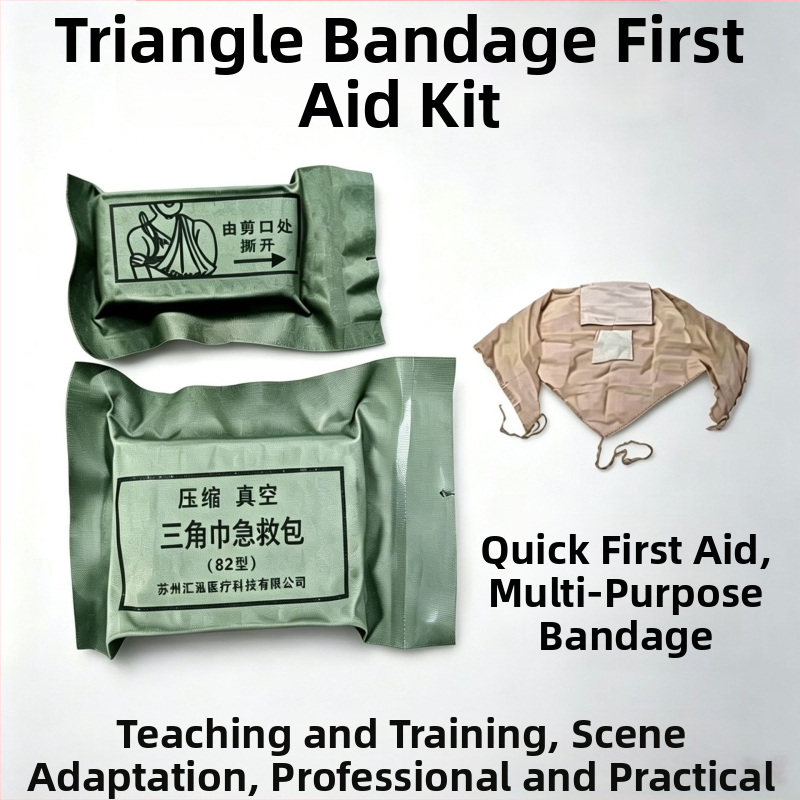 Kit de prim ajutor cu bandaj triunghiular compresiv și tifon tip 82