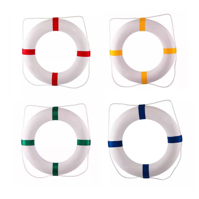 Inel de salvare decorativ mediteranean, din spumă solidă, design îngroșat, element decorativ pentru înot, pentru adulți și copii