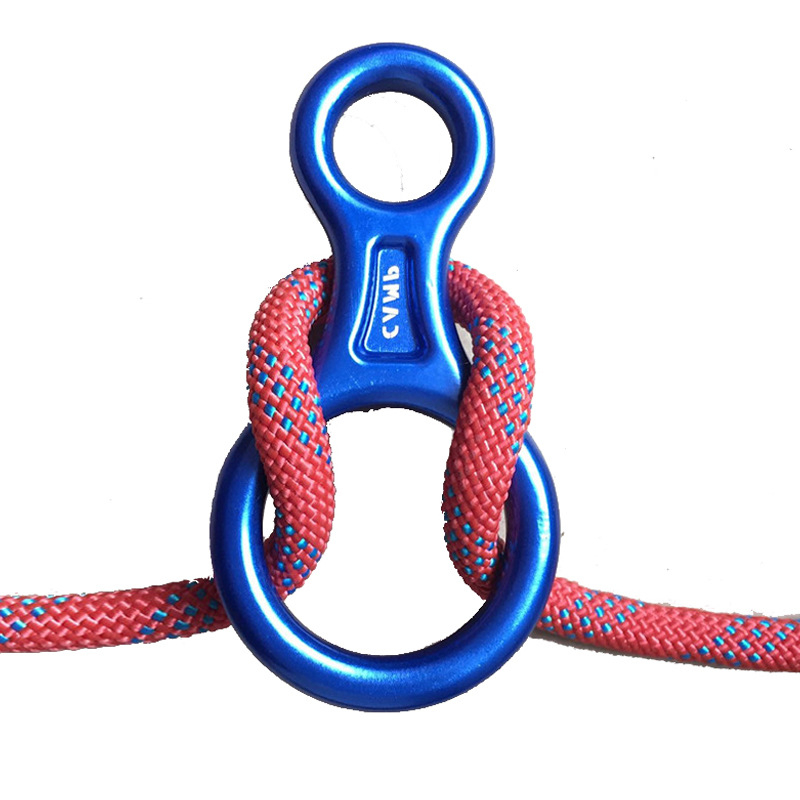Descensor cu inel de tip 8 pentru alpinism, cățărare, intervenții și lucrări la înălțime