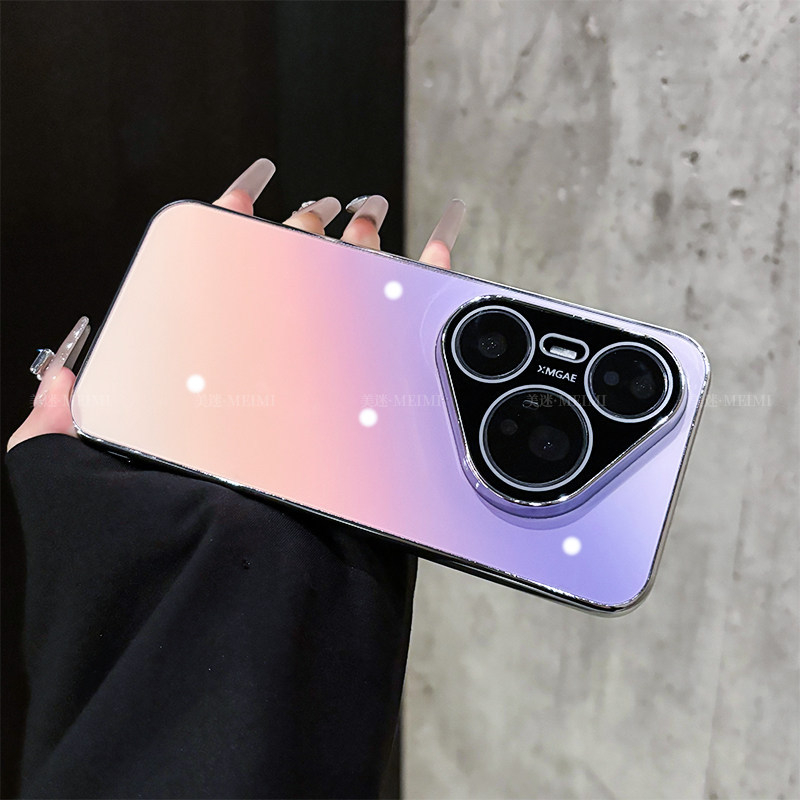 Carcasă Huawei Pura90 cu finisaj gradient, margine anti-derapare electroplacată, compatibilă cu P80 și P70