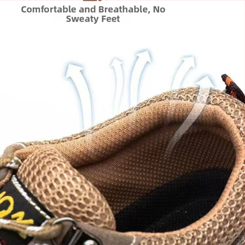 Pantofi de protecție din piele de vițel, cu vârf din oțel, protecție anti-șoc și anti-perforație, rezistenți la uzură, ușori și respirabili