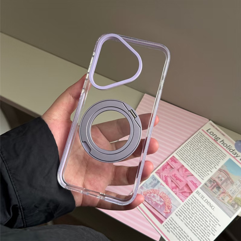 Suport magnetic rotativ de 360°, transparent cu sclipici în nuanțe candy, pentru husă Huawei Mate70 Pro, Mate60 Pro și Pura70 Pro+