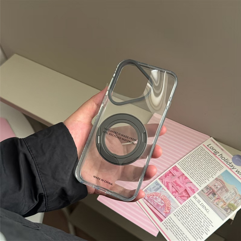 Suport magnetic rotativ de 360°, transparent cu sclipici în nuanțe candy, pentru husă Huawei Mate70 Pro, Mate60 Pro și Pura70 Pro+