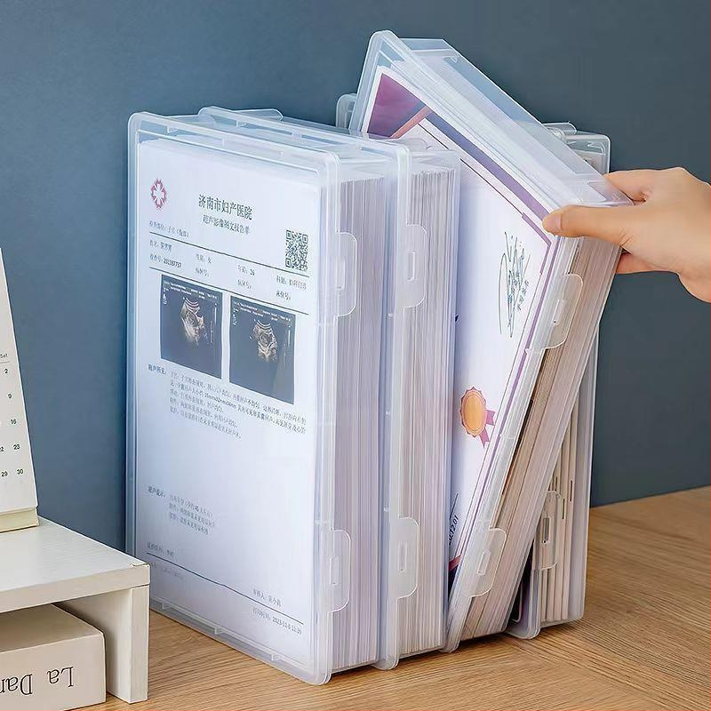 Cutie transparentă pentru documente A4 – organizator pentru birou acasă, hârtie A4 și dosare