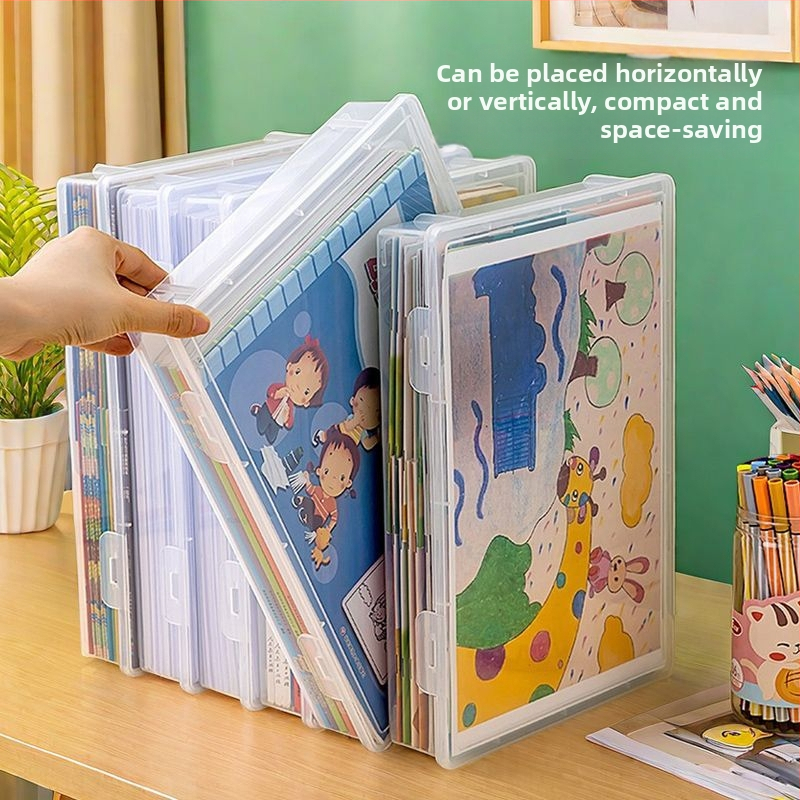 Cutie transparentă pentru documente A4 – organizator pentru birou acasă, hârtie A4 și dosare