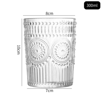 Pahar din sticlă cu motiv floarea-soarelui, stil modern, pentru apă, whisky sau bere