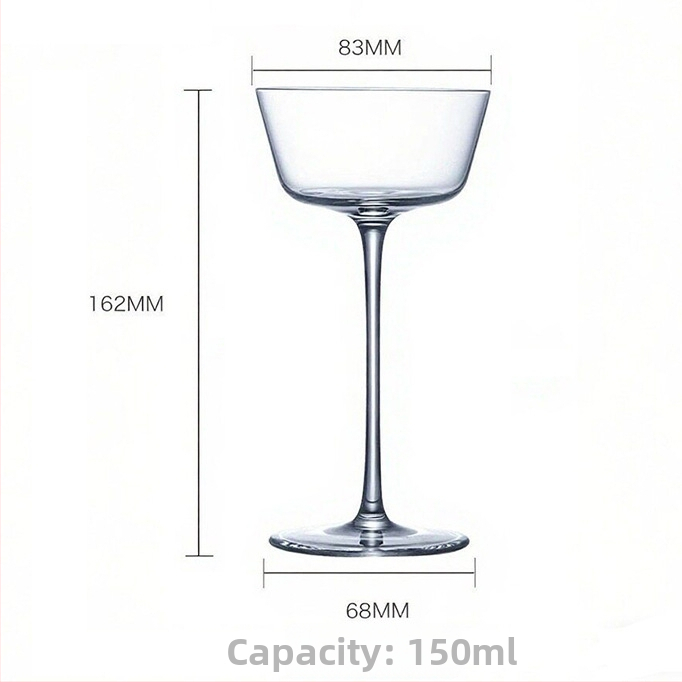 Pahare de cocktail din cristal fără plumb, stil japonez, pahare martini cu picior înalt pentru barmani profesioniști, ceașcă de cafea
