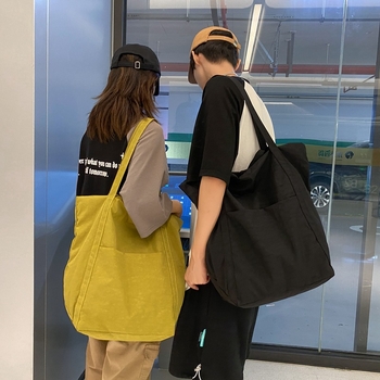 Geantă tote din nylon, în stil coreean, pentru femei, capacitate mare, model nou 2025 pentru călătorii și navetă zilnică