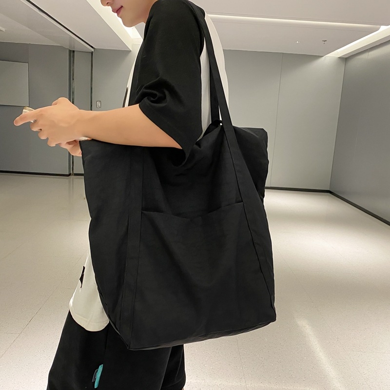 Geantă tote din nylon, în stil coreean, pentru femei, capacitate mare, model nou 2025 pentru călătorii și navetă zilnică