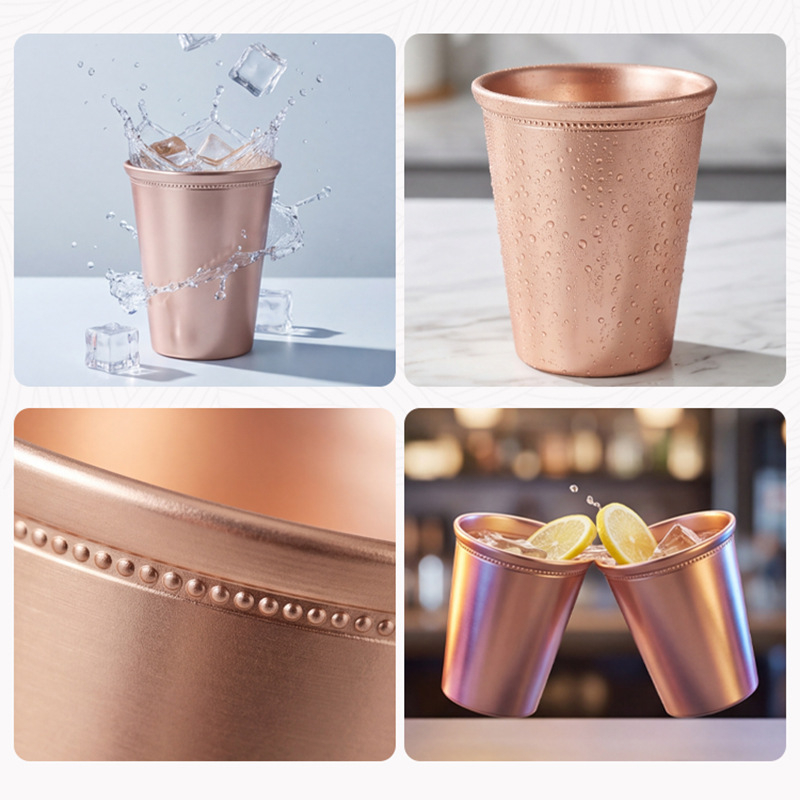 Pahar de răcire din aliaj de aluminiu — personalizabil pentru hoteluri, restaurante, baruri, KTV, birouri și cafea.