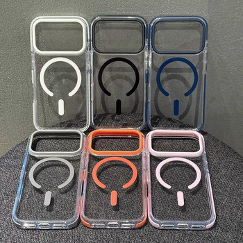 Carcasă pentru iPhone 17 Pro Max, transparentă, duală cu magneți, protecție împotriva căderilor