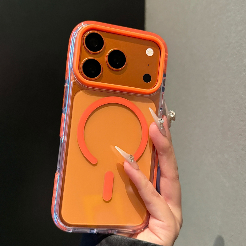 Carcasă pentru iPhone 17 Pro Max, transparentă, duală cu magneți, protecție împotriva căderilor