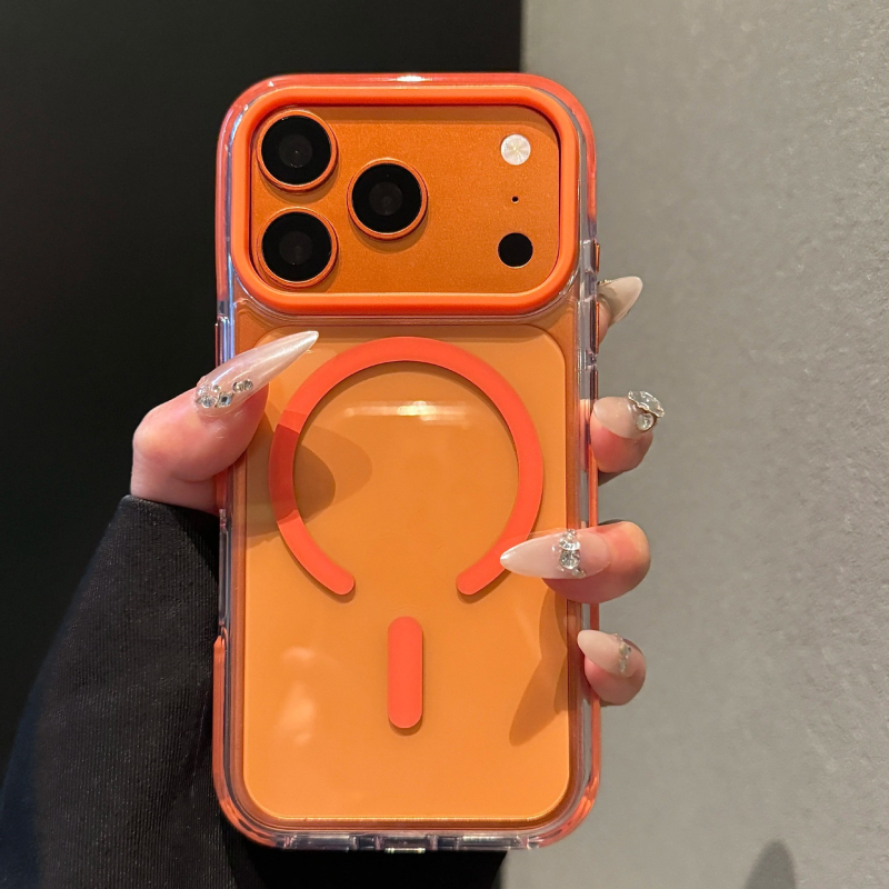 Carcasă pentru iPhone 17 Pro Max, transparentă, duală cu magneți, protecție împotriva căderilor