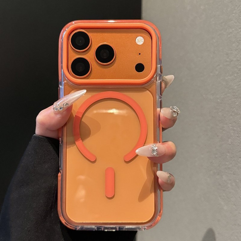 Carcasă pentru iPhone 17 Pro Max, transparentă, duală cu magneți, protecție împotriva căderilor