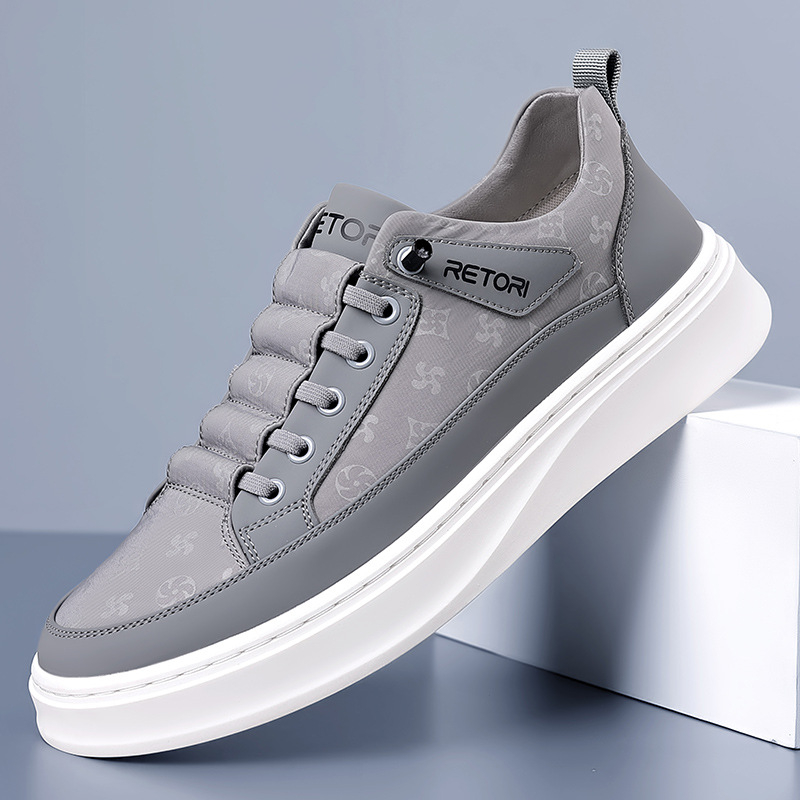 Pantofi sport bărbați slip-on, ușori și respirabili, cu panouri din material ice-silk, încălțăminte casual