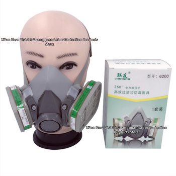 Lianyou 6200 mască de gaz cu cărbune activ pentru protecție chimică și împotriva pesticidelor, eliminarea mirosurilor